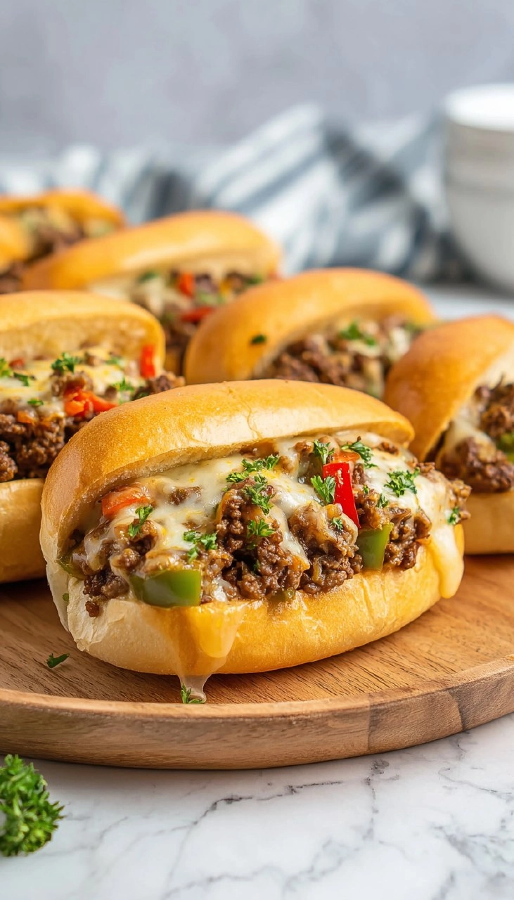 Ground Beef Philly Cheesesteaks 117 Ground Beef Philly Cheesesteaks