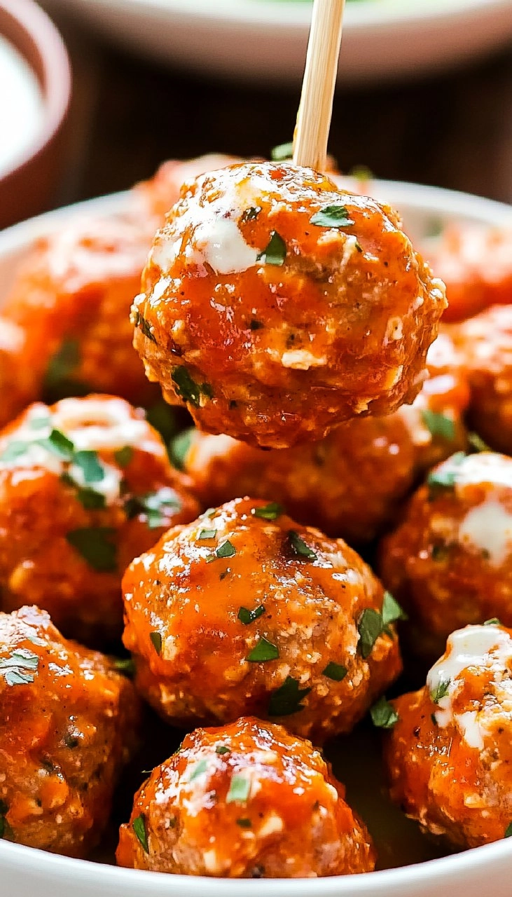 Buffalo Chicken Meatballs