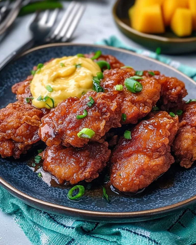 Crispy-Hawaiian-Mochiko-Chicken-with-Mango-Aioli-Recipe