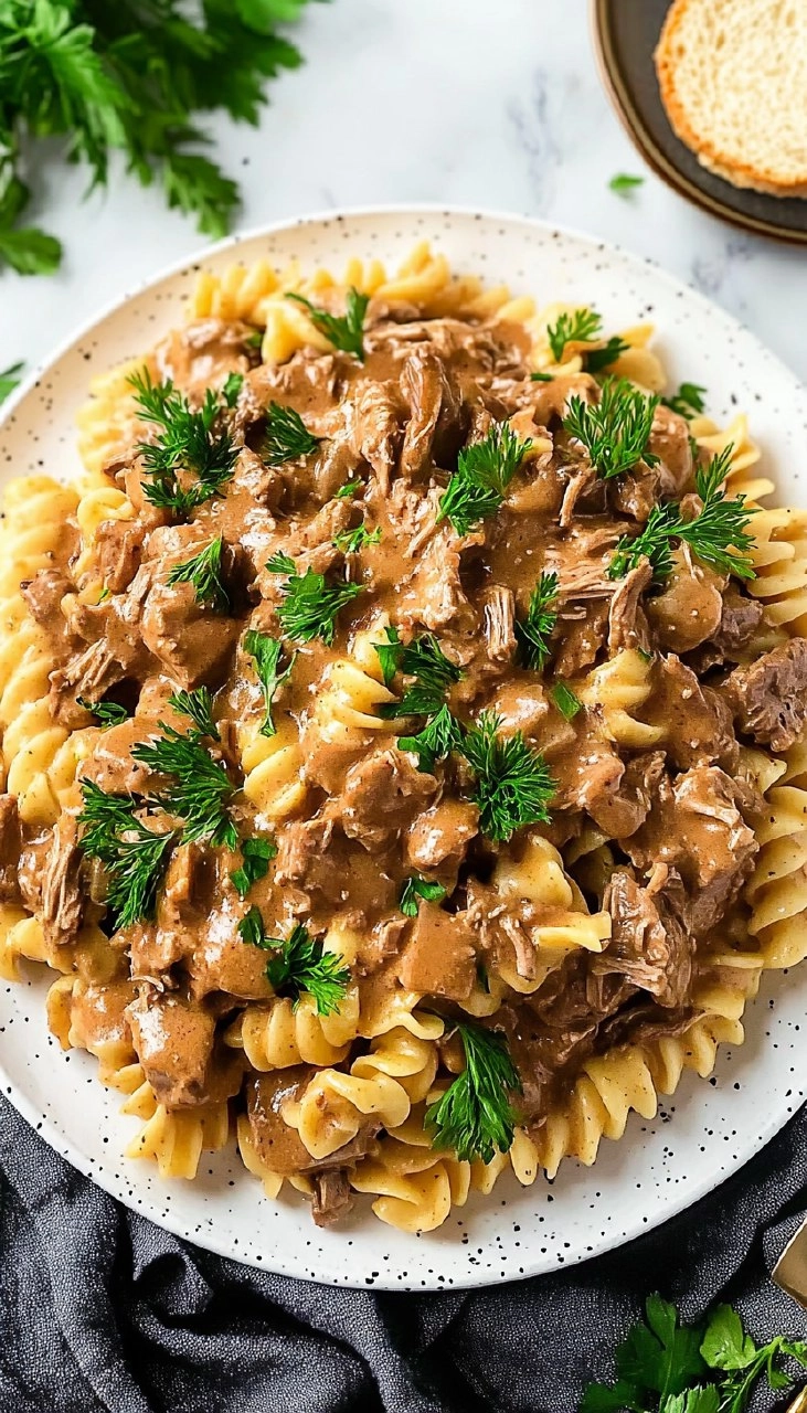 Slow Cooker Beef Stroganoff