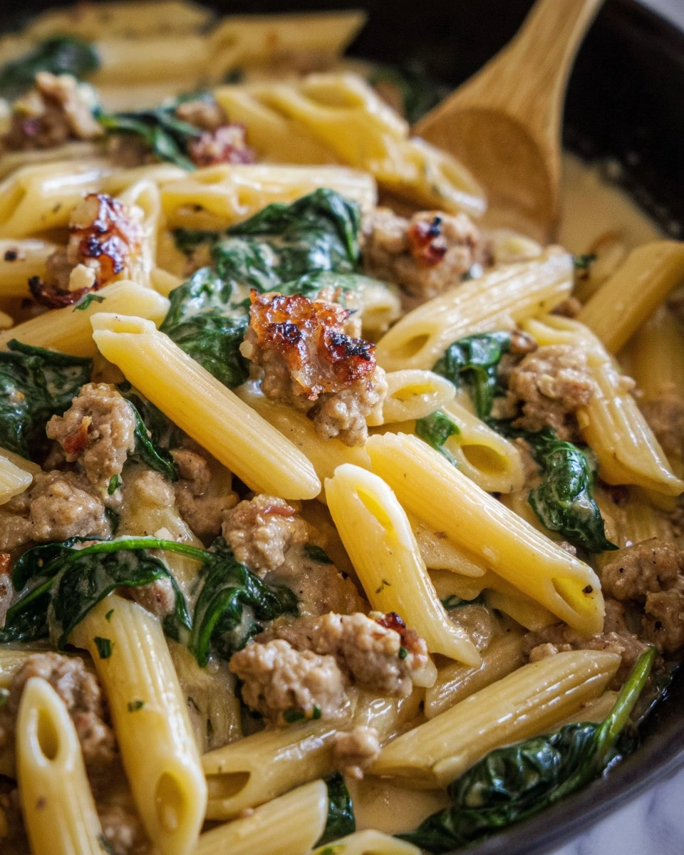 Creamy Sausage Pasta with Spinach