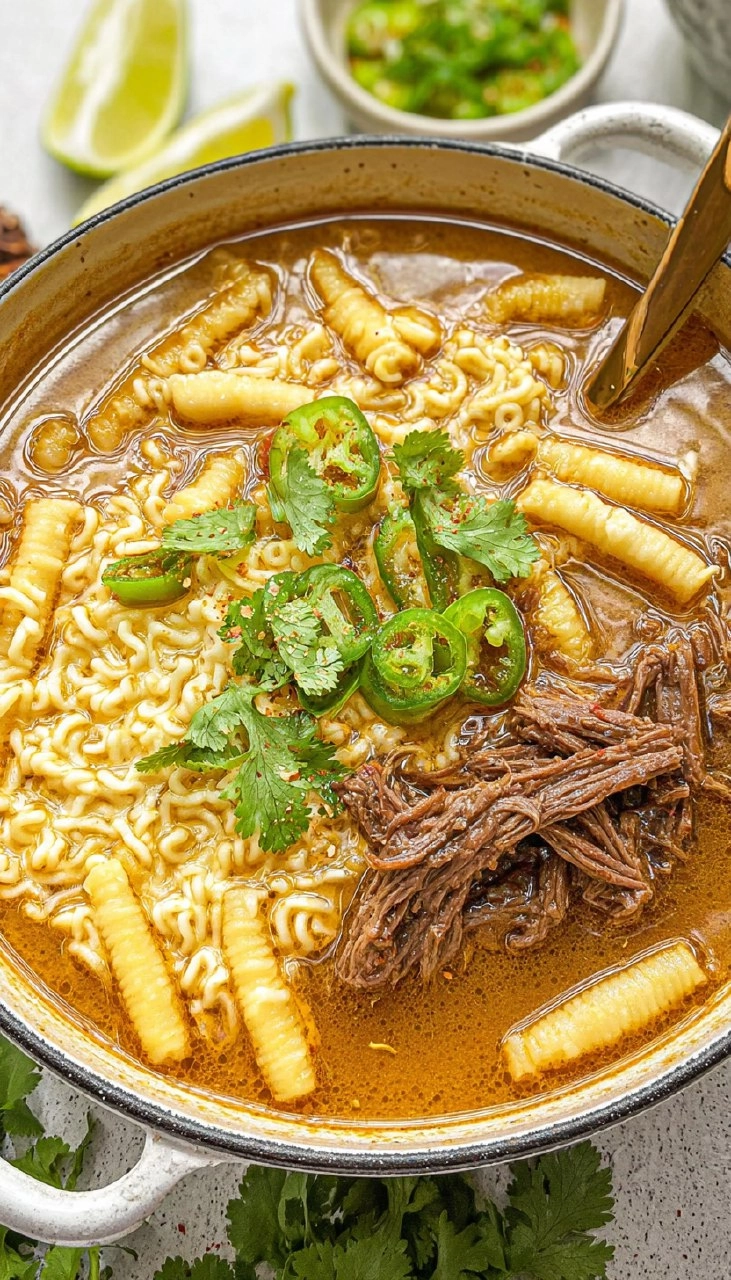 One Pot Shredded Beef Ramen 162 One Pot Shredded Beef Ramen