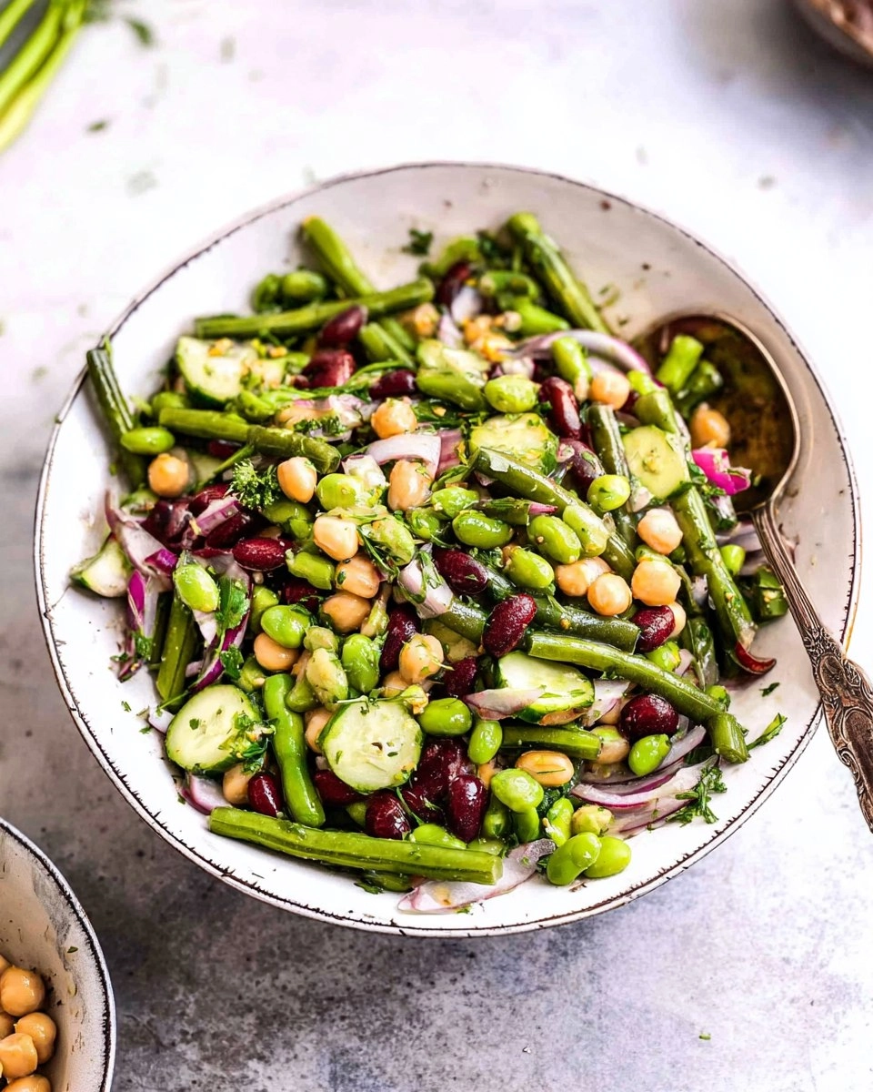 Three Bean Salad With Miso Dressing