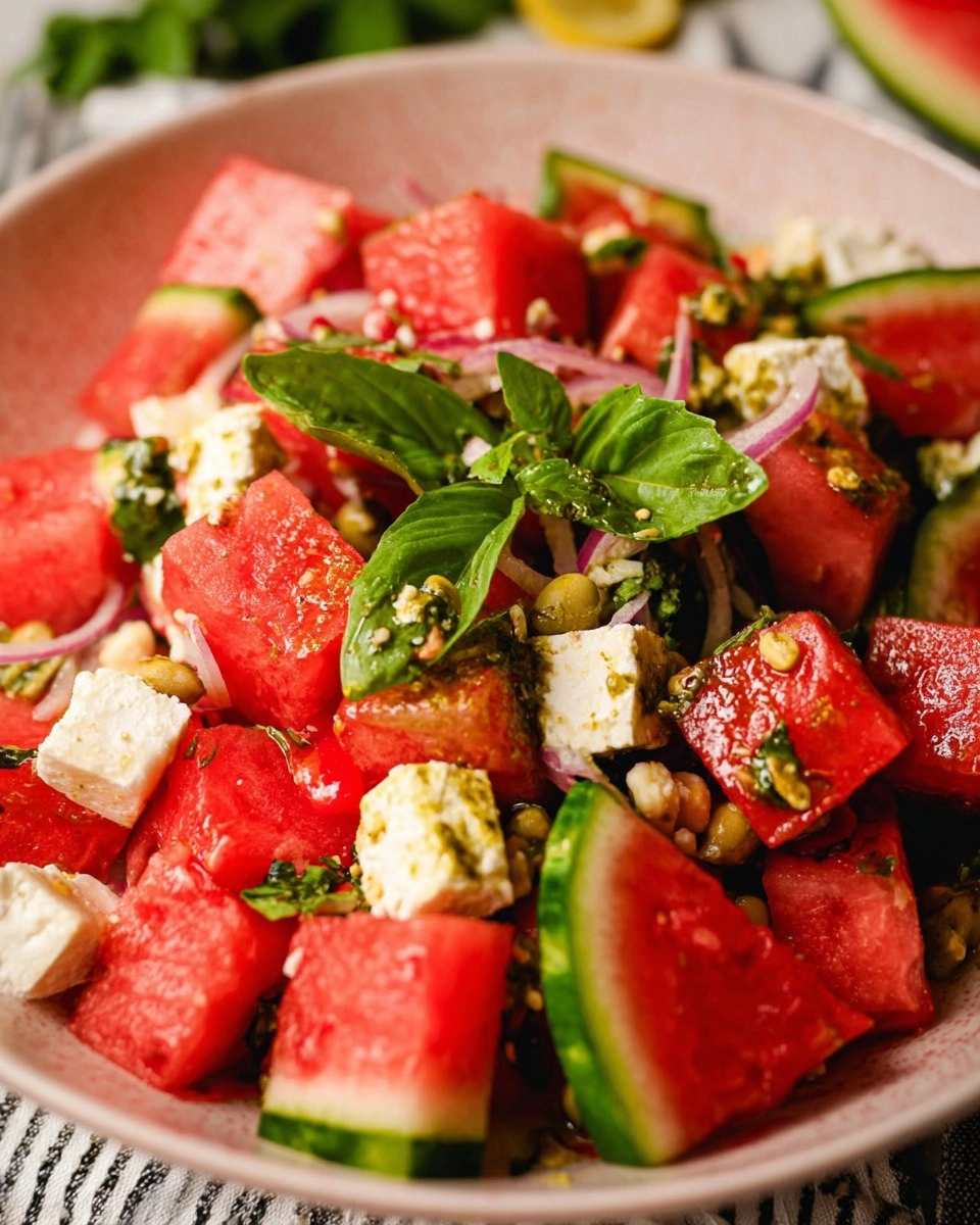 Basil Watermelon Salad