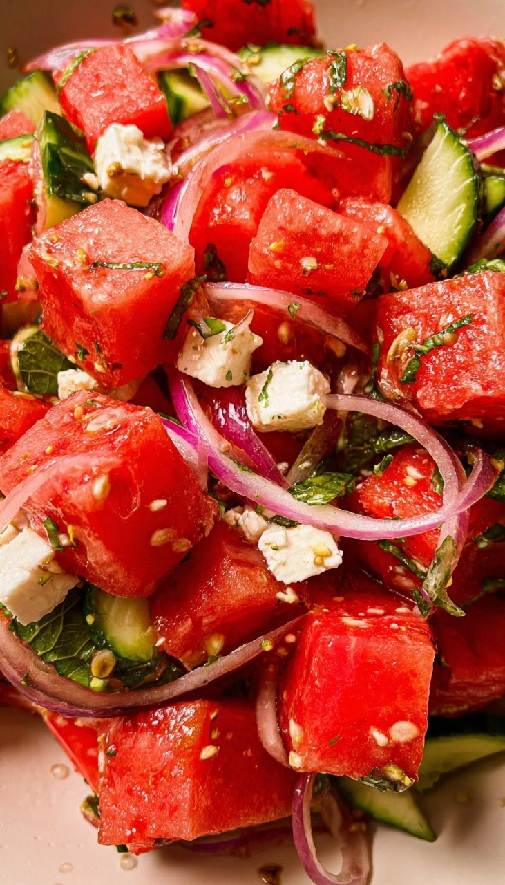 Basil Watermelon Salad