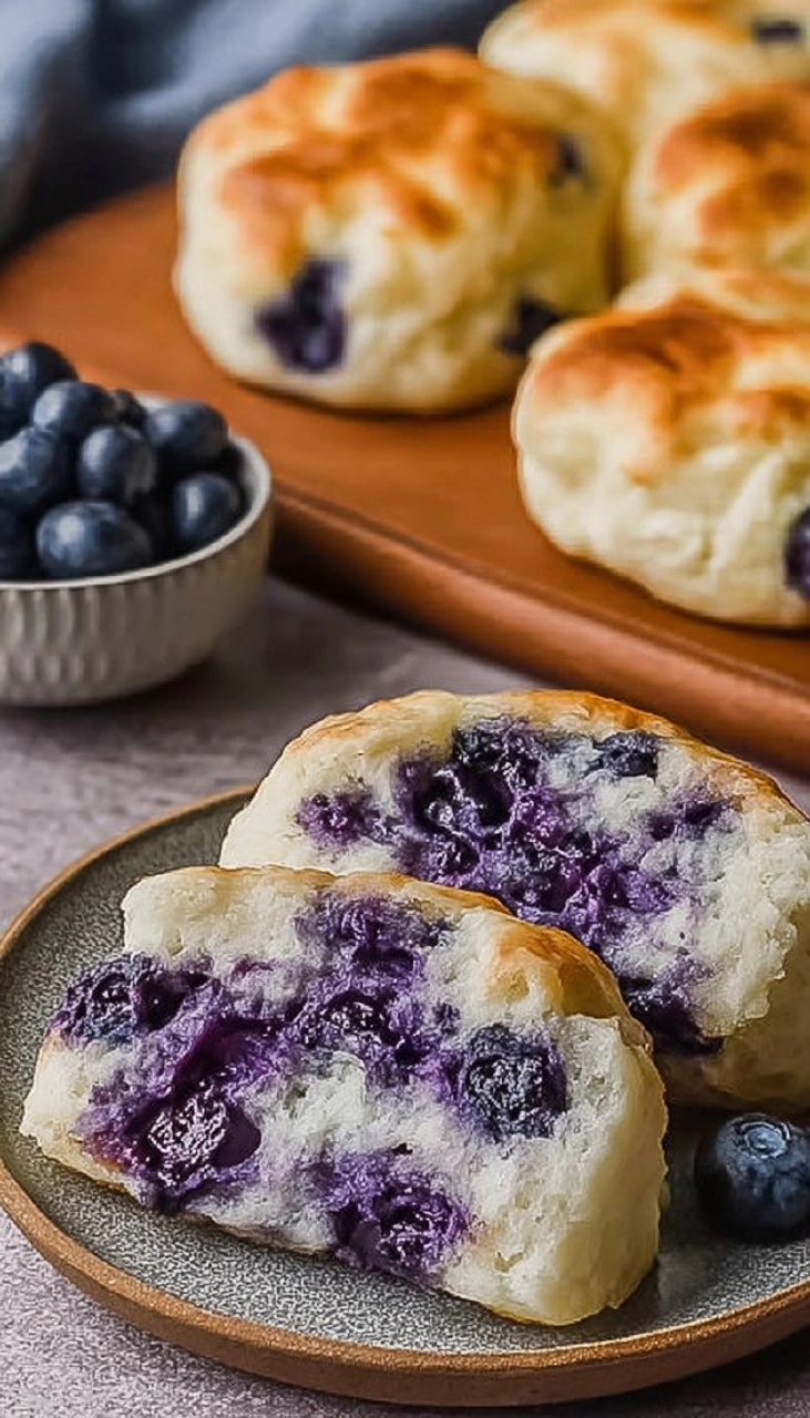 Blueberry Cottage Cheese Cloud Bread – Soft Fluffy