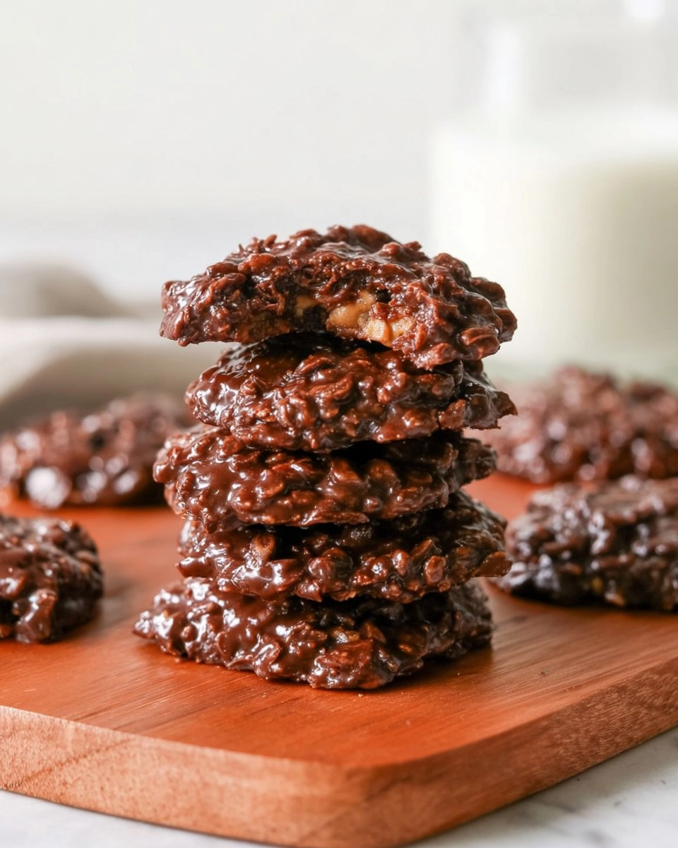 Chocolate Peanut Butter No-Bake Cookies