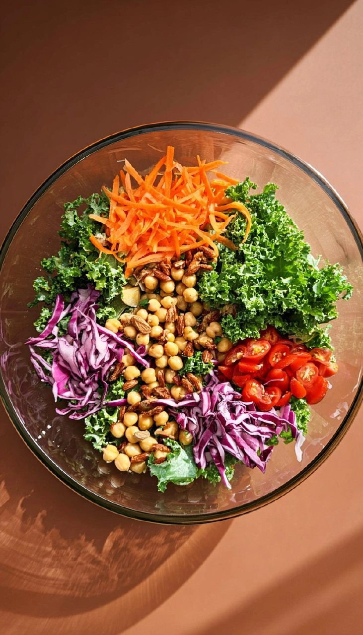 Kale Crunch Salad with Chickpeas