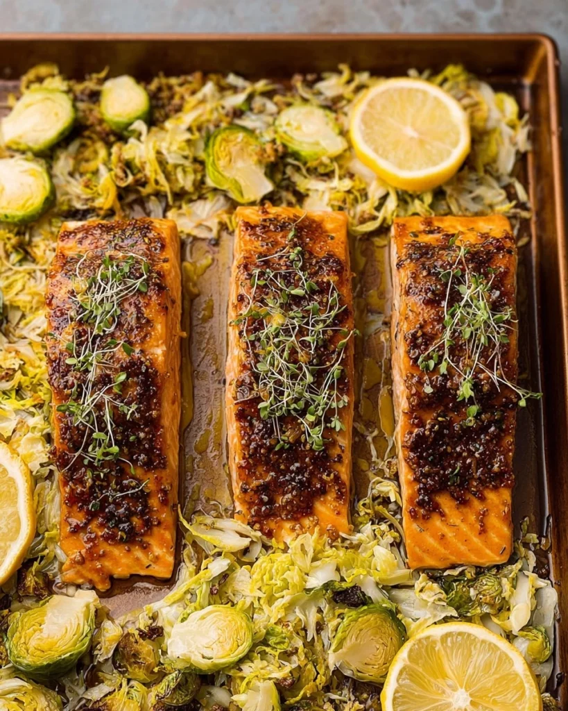 Salmon-and-Brussel-Sprouts-with-Honey-Dijon-Glaze-Sheet-Pan-Recipe