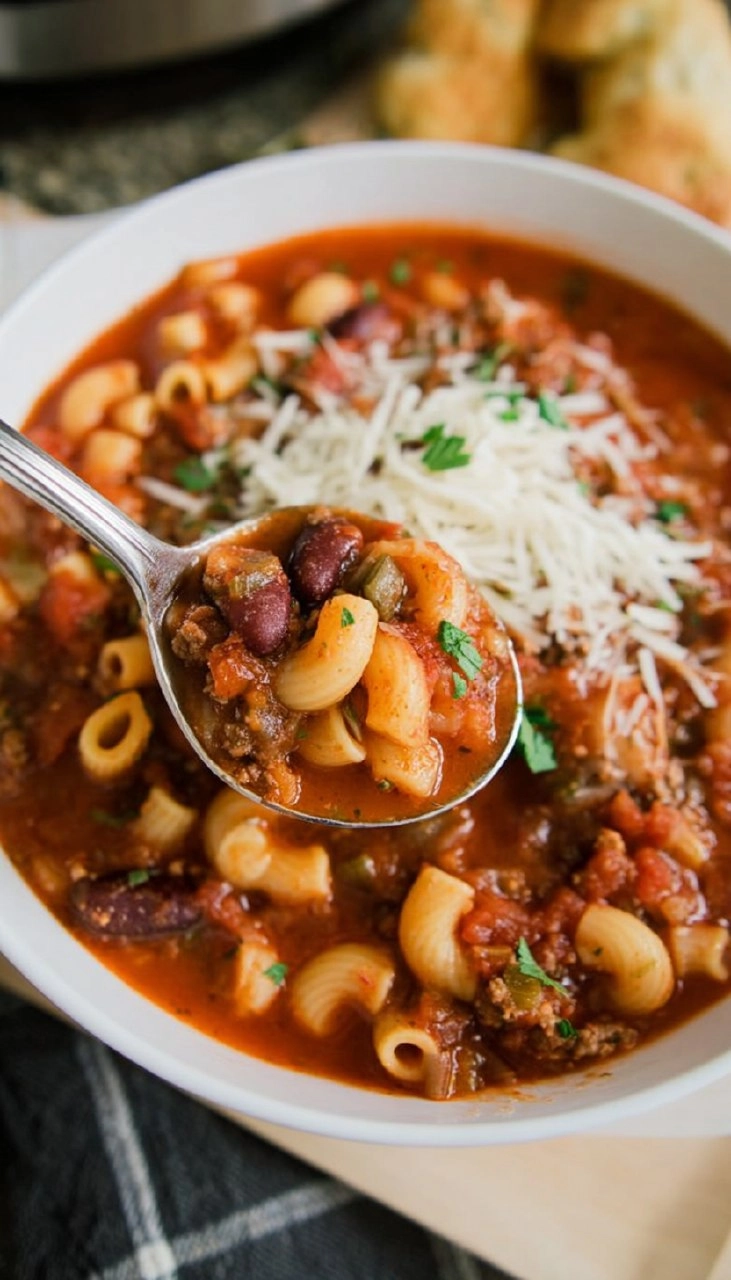 Slow Cooker Pasta e Fagioli Soup