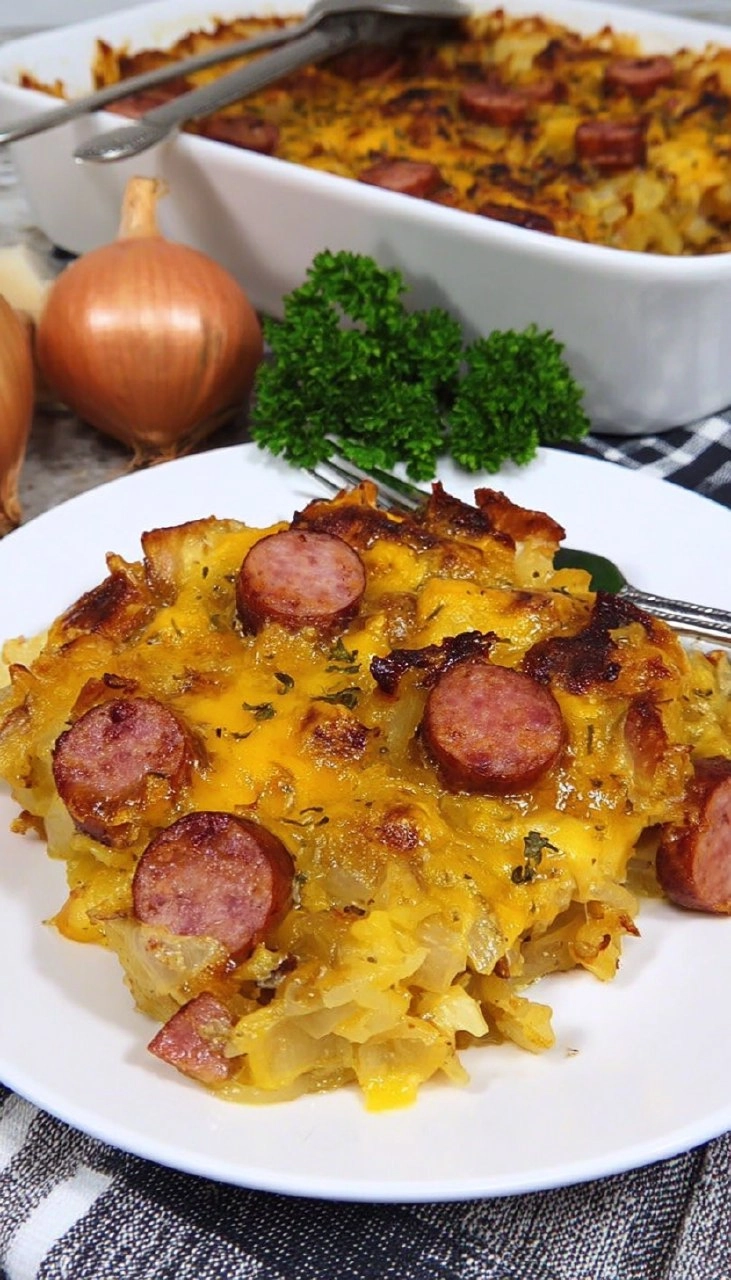 Air-Fryer-Kielbasa-Casserole-Recipe