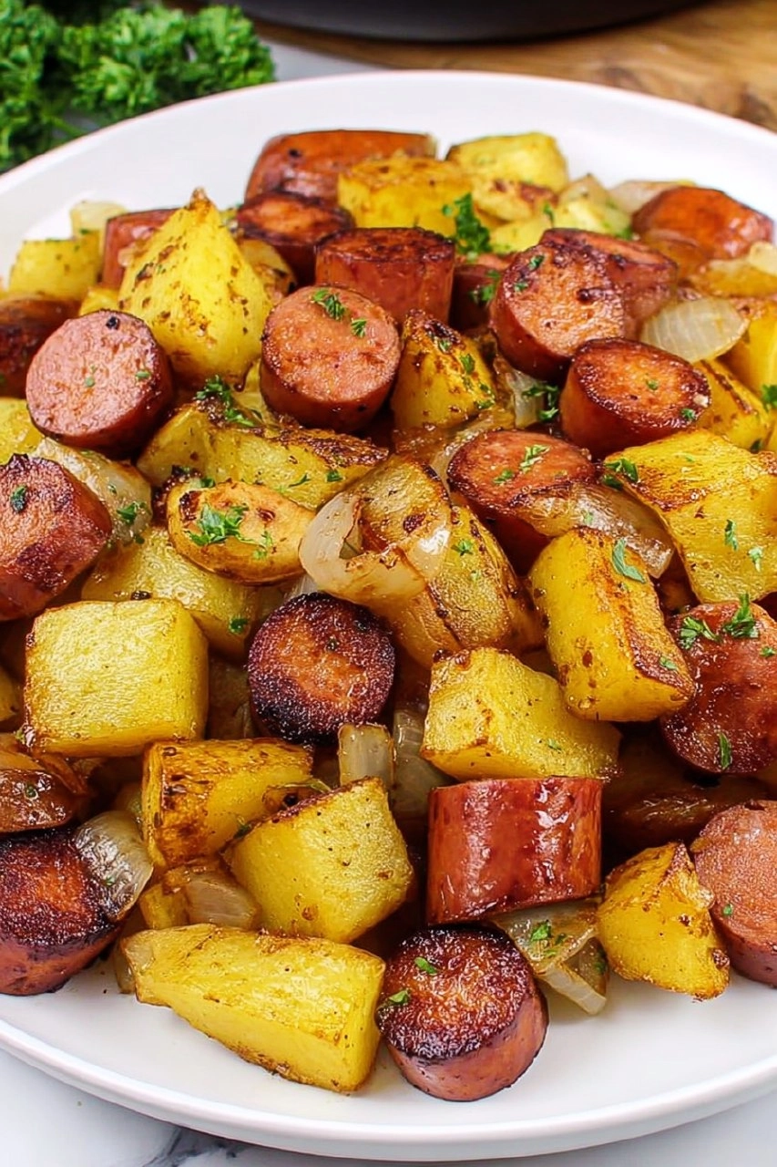 Air Fryer Kielbasa and Potatoes