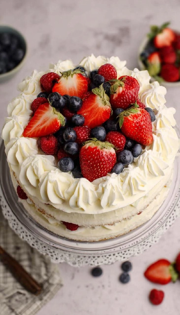 Berry-Chantilly-Cake-with-Mascarpone-Frosting-Recipe