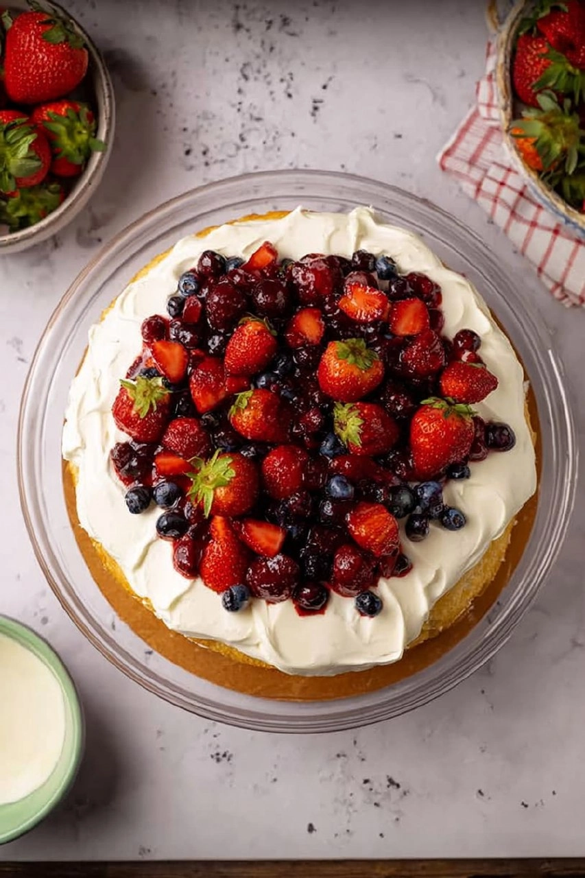 Berry Chantilly Cake with Mascarpone Frosting