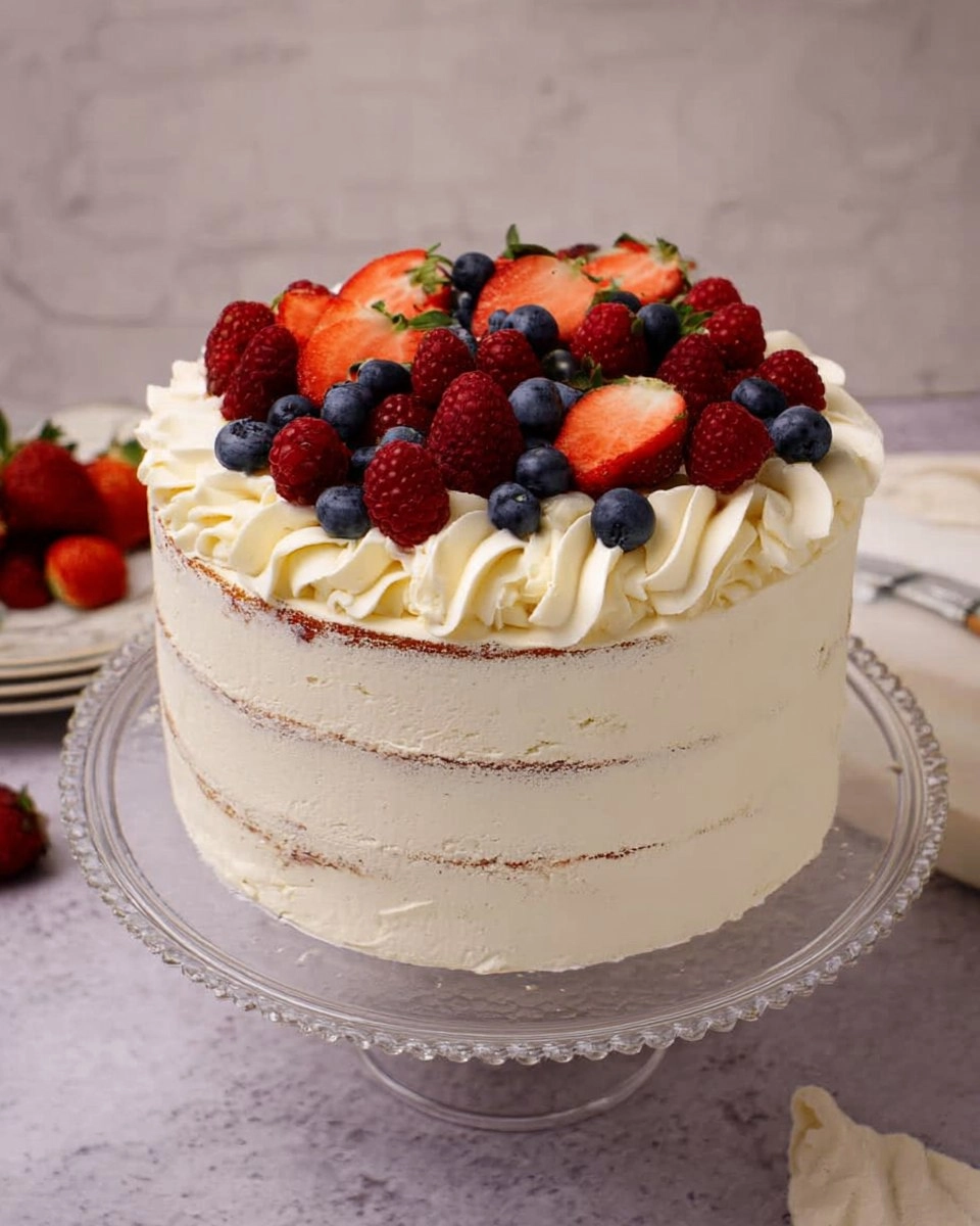 Berry Chantilly Cake with Mascarpone Frosting