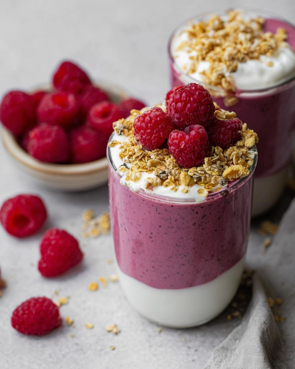 Creamy Raspberry Yogurt Pudding