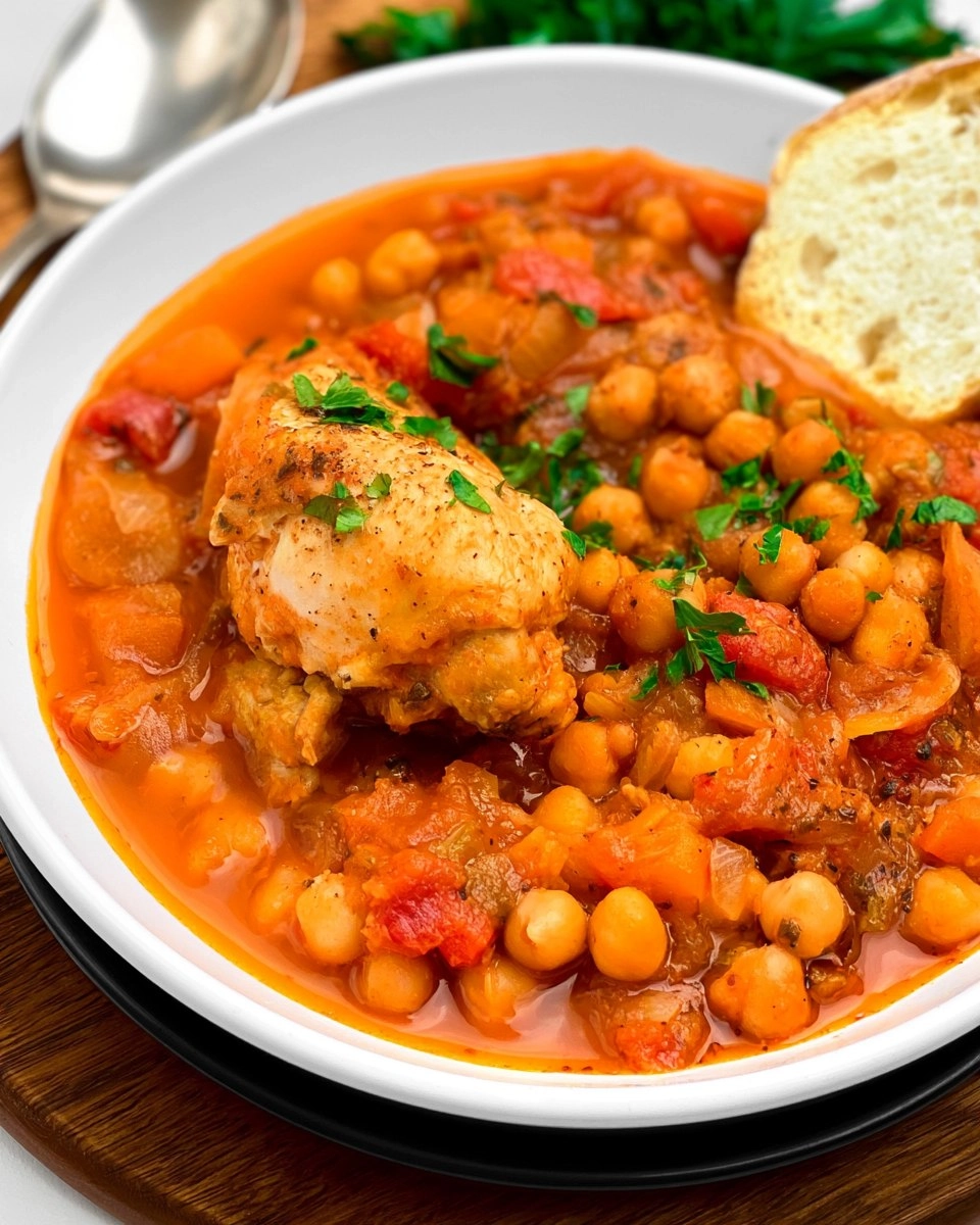 Greek Chicken and Chickpea Stew