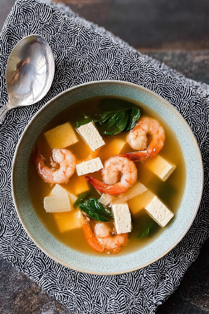 Lemon Basil Shrimp and Tofu Soup 87 Lemon Basil Shrimp and Tofu Soup