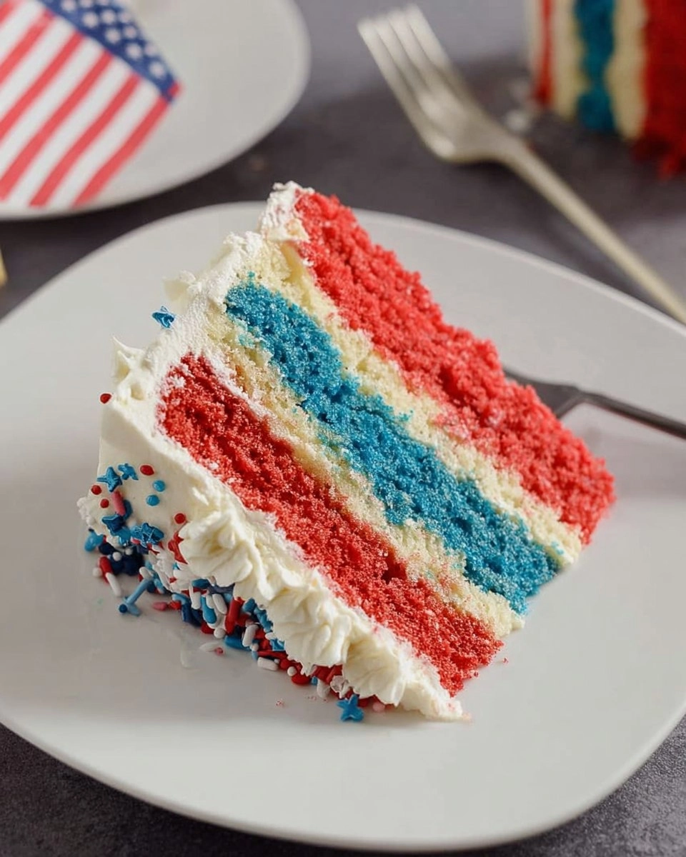 Red, White, and Blue Cake